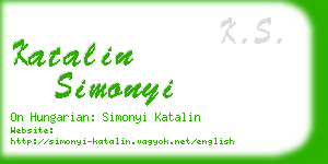 katalin simonyi business card